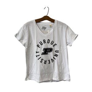 Blue 84 Purdue University Short Sleeve Graphic T Shirt Women M White Cotton NEW